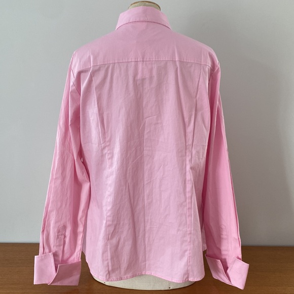 Mojo USA Hot From Hollywood Barbie pink long sleeved button down shirt. NWT. Med - Picture 5 of 11